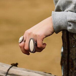 Bohemian Turquoise Cuff Ring